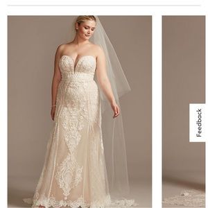 Brand new never worn never altered size 16 Davids Bridal Wedding Dress